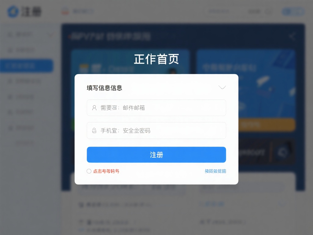 填写基本信息：在首页找到“注册”按钮，点击后会跳转